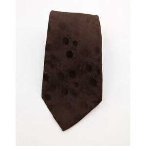 Vintage 60s 70s Men's Tie Di Capri Brown Textured Polyester Necktie